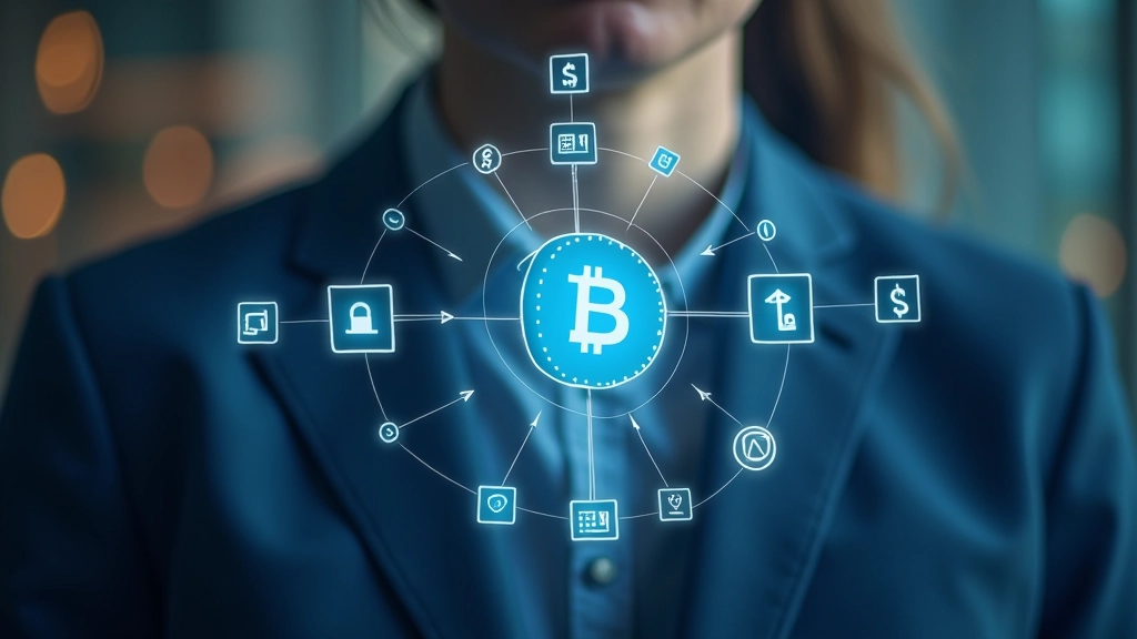 Illustration technique montrant la structure d'une blockchain avec des blocs interconnectés et des nœuds de réseau