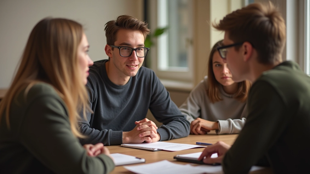Jeunes adultes discutant de stratégies d'épargne et d'investissement modernes