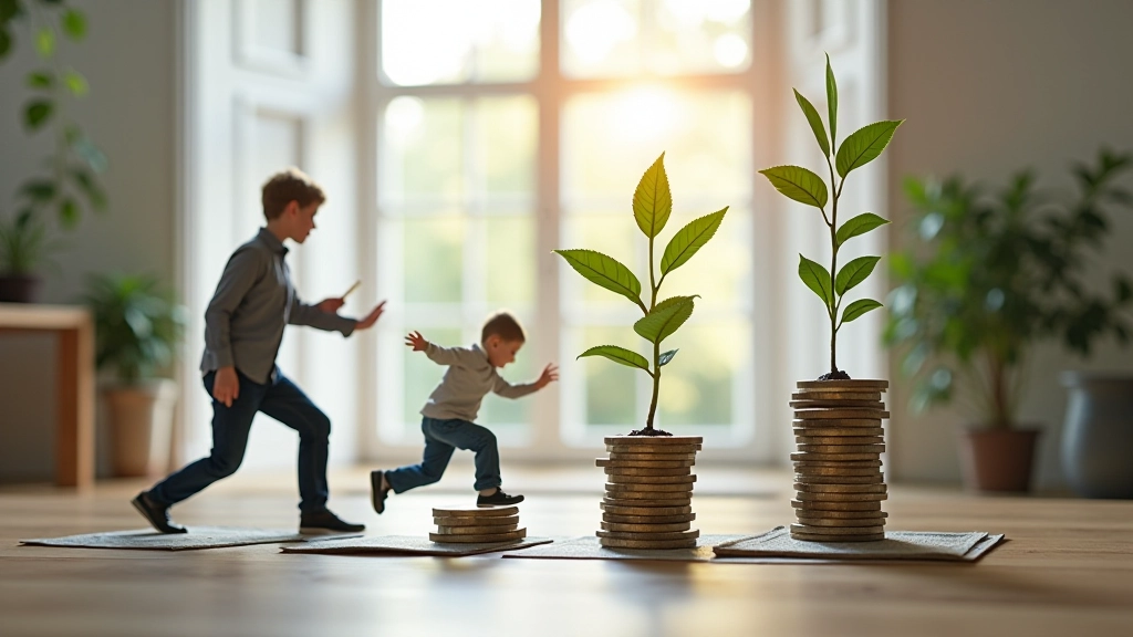 Portefeuille d'investissement diversifié avec différents types d'actifs et stratégies d'épargne durable