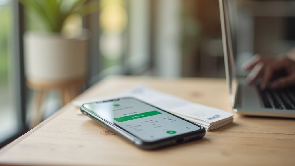 Application bancaire mobile affichant des statistiques de budget personnel et d'épargne